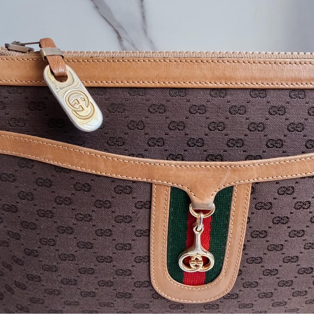 Vintage Gucci Micro GG Web Sherry crossbody bag - Picture 4 of 16